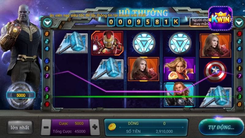 Game nổ hũ siêu anh hùng Avengers