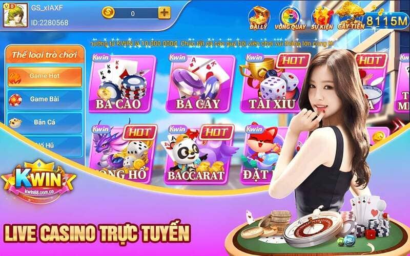 Kwin - Cổng game đổi thưởng xanh chín số 1 Châu Á